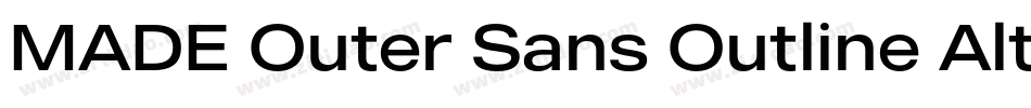 MADE Outer Sans Outline Alt Light PERSONAL USE字体转换